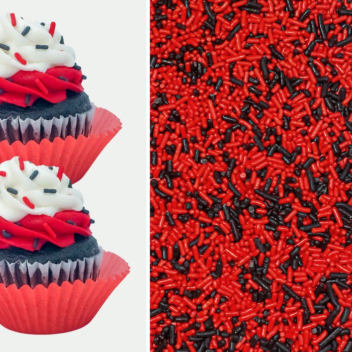Bicolor Classic Sprinkles 4oz (Red/Black)