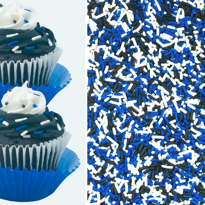 Tricolor Classic Sprinkles (Blue/Black/White)
