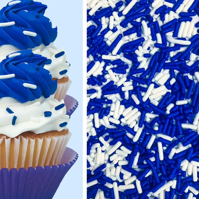 Bicolor Classic Sprinkles (Dark Blue/White)