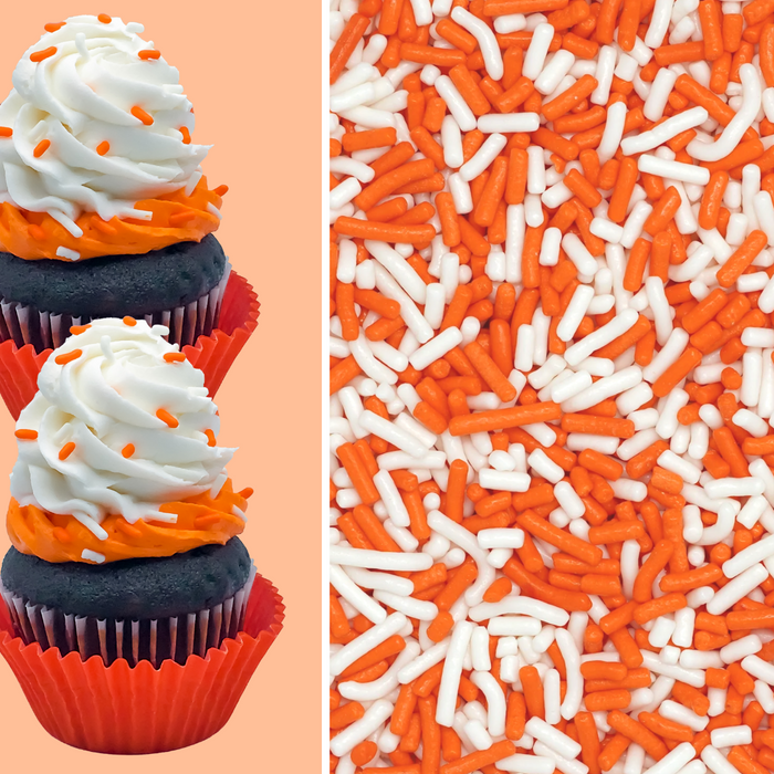 Bicolor Classic Sprinkles (Orange/White)