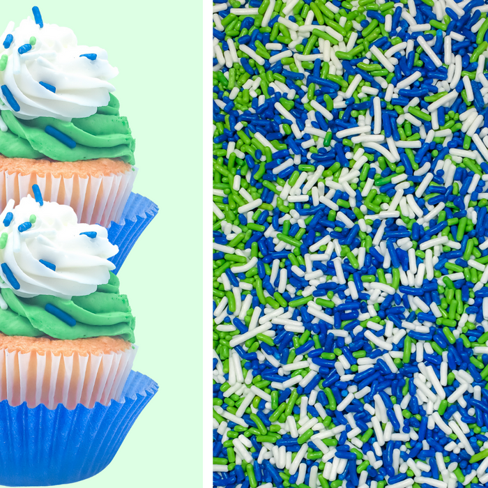 Tricolor Classic Sprinkles (Lime/Blue/White)