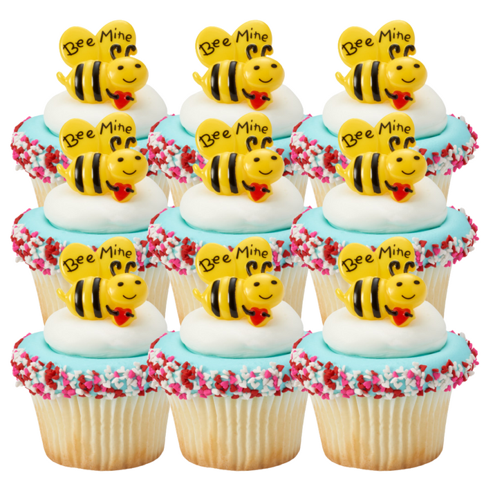 Be Mine Valentine's Dessert Decoration Cupcake Toppers - 12ct
