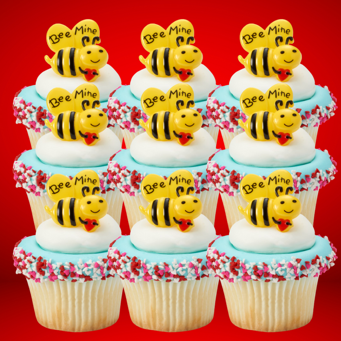 Be Mine Valentine's Dessert Decoration Cupcake Toppers - 12ct