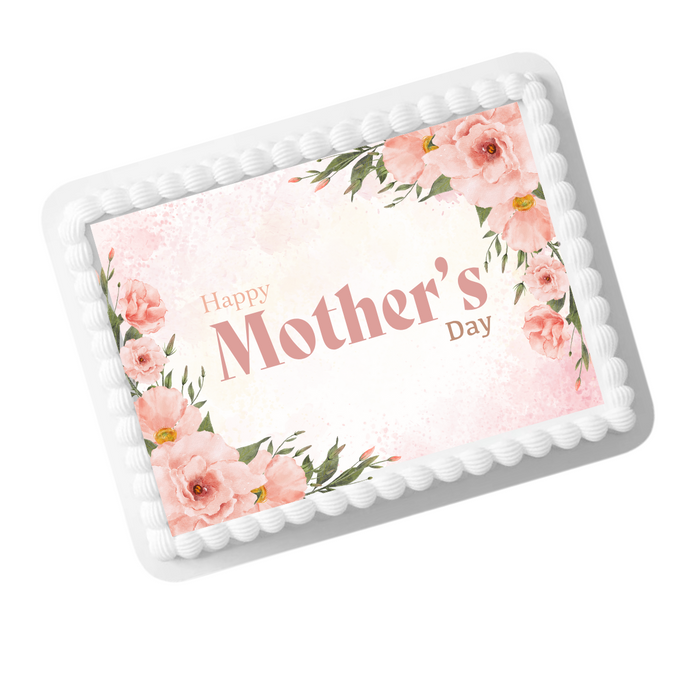 Edible Photo Image Cake Decoration Topper - Happy Mother