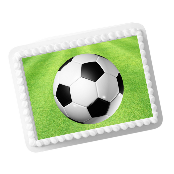 Edible Photo Image Cake Decoration Topper - Soccer Ball