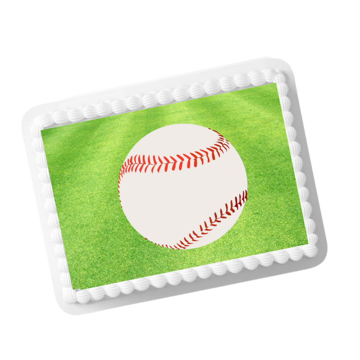 Edible Photo Image Cake Decoration Topper - Baseball