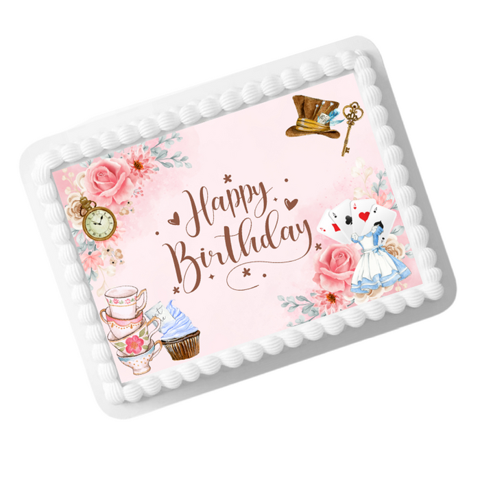 Edible Photo Image Cake Decoration Topper - Alice in Wonderland