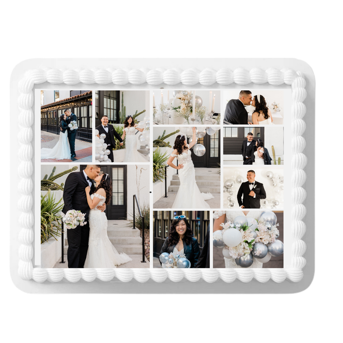 10 Photo Edible Collage Cake Decoration Image Cake Topper with Your Photos