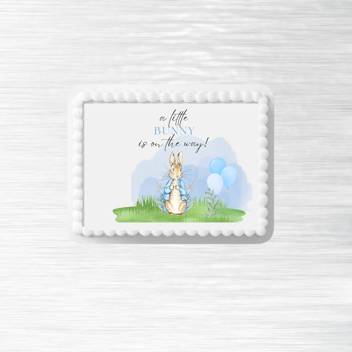 Peter Rabbit Baby Shower Collection - Edible Icing Cake Decoration Photo Image Topper