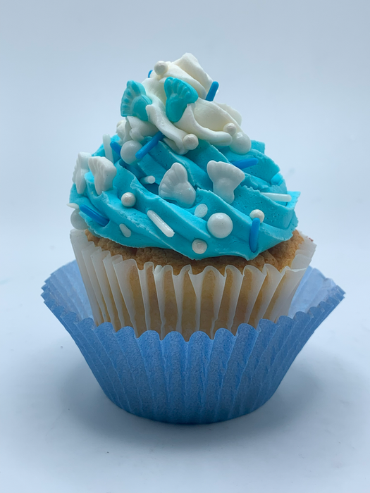 Pastel Blue and White Sea Shells Sprinkle Mix