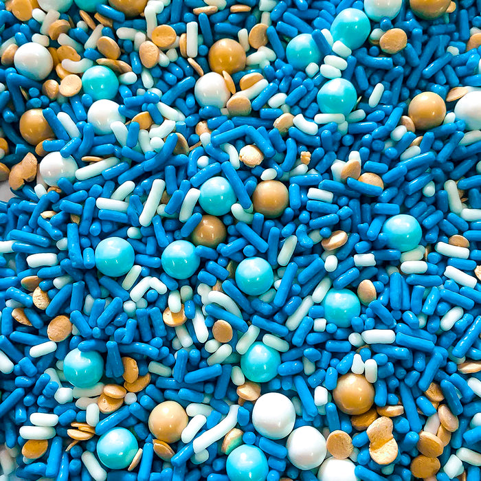 Shabby Sprinkle Mix (Blue/Gold) - 4oz