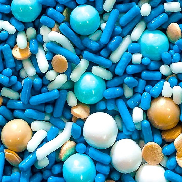 Shabby Sprinkle Mix (Blue/Gold) - 4oz