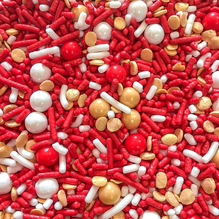 Shabby Sprinkle Mix (Red/Gold) - 4oz
