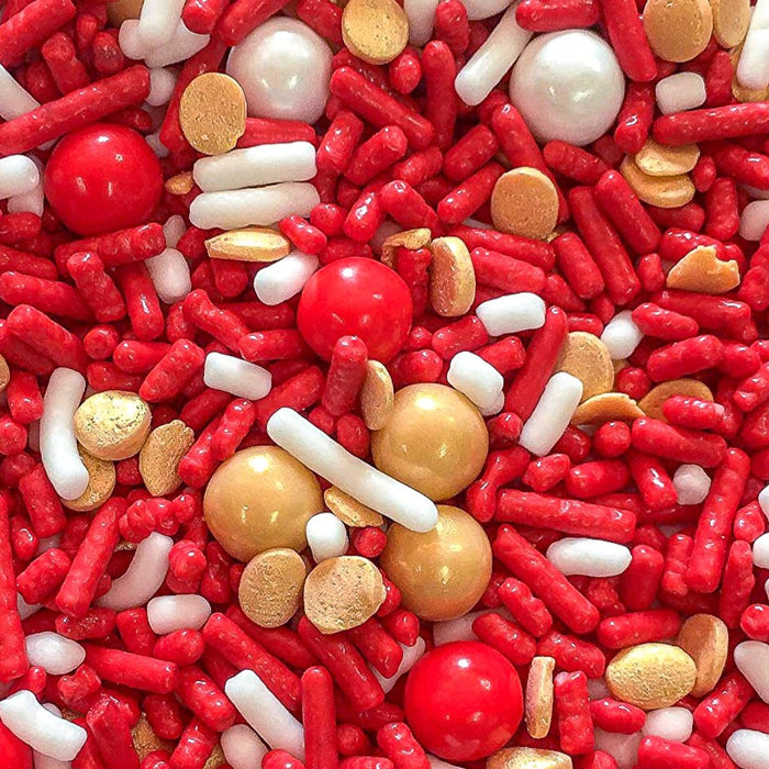 Shabby Sprinkle Mix (Red/Gold) - 4oz