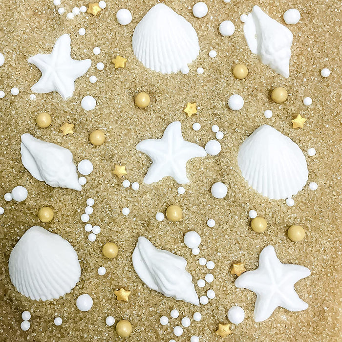 Beach Edible Sand Seashells Sugar Combo Mix