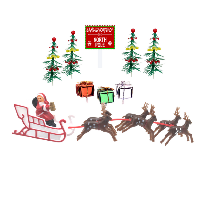 Santa WorkShop Christmas Cake Topper
