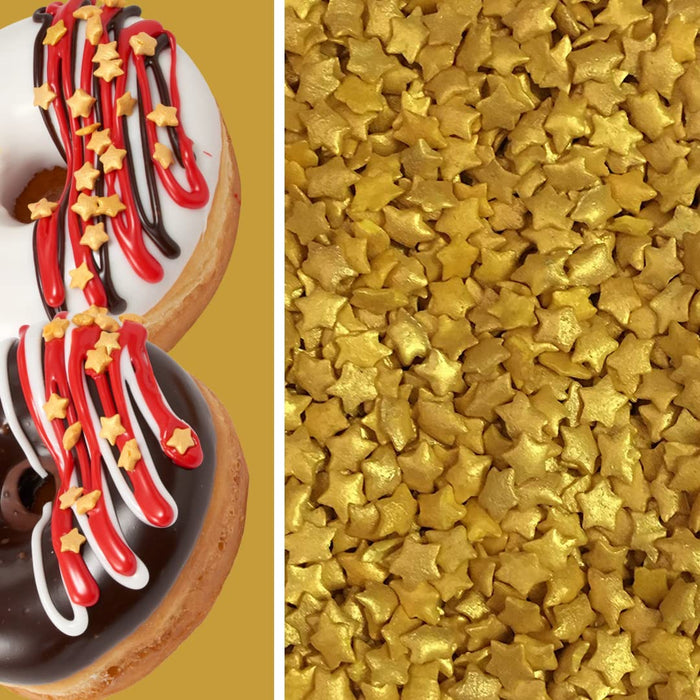 Gold Star Confetti Sprinkles - 4oz