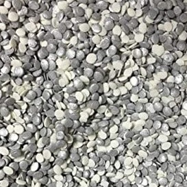 Disc Confetti Sprinkles (Silver/White) - 4oz
