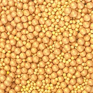 Edible Sugar Pearl Mix (Gold) - 4oz