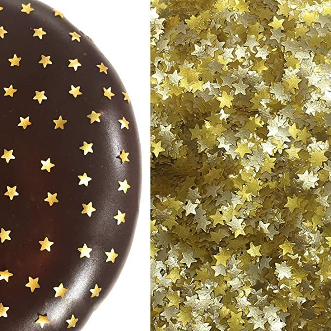 Gold Star Flake Confetti Sprinkles - 0.15oz