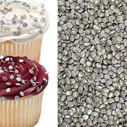 Disc Confetti Sprinkles (Silver) - 4oz