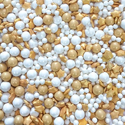 Dreamy Stars Sprinkle Mix (Gold/White) - 4oz