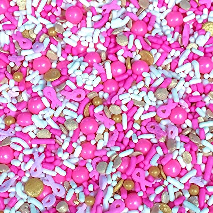 Breast Cancer Golden Sprinkle Mix - 4oz