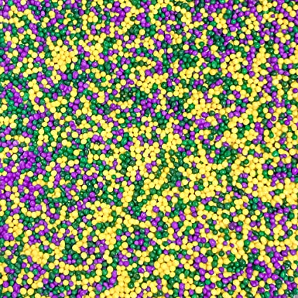 Mardi Gras Nonpareil Sprinkles - 4oz