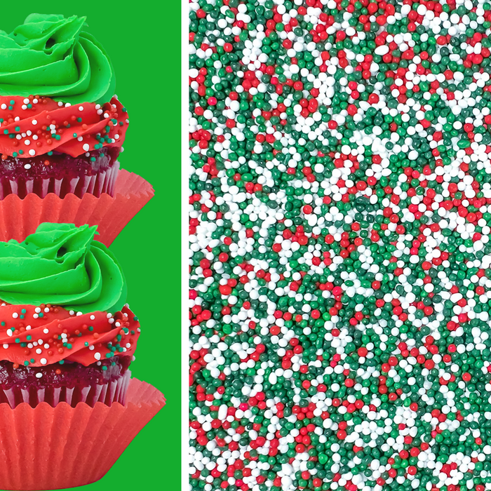 Christmas Nonpareil Sprinkles - 4oz