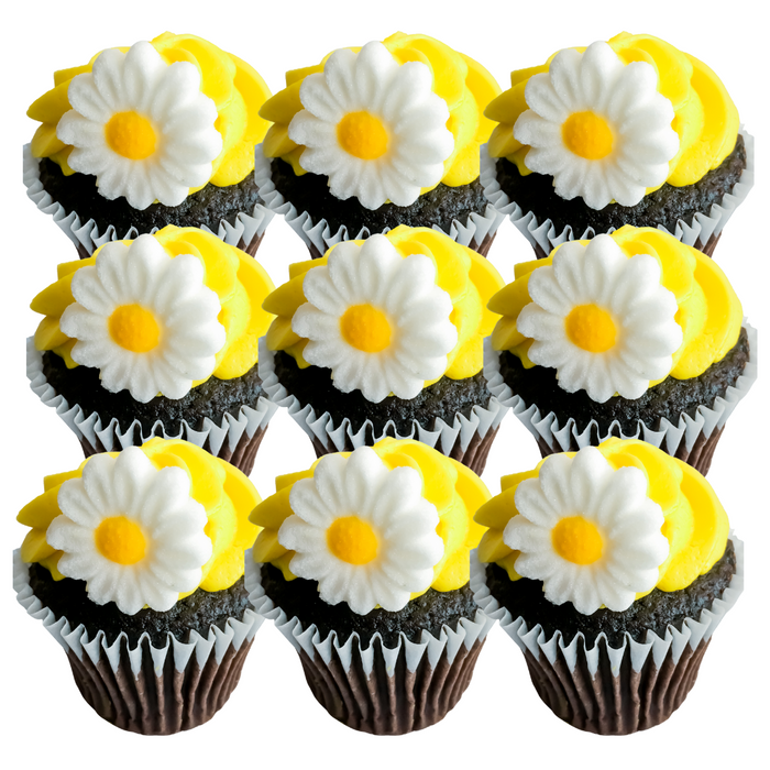 White Rounded 1.5inch Daisy Decorative Sugars - 12ct, Asstd.