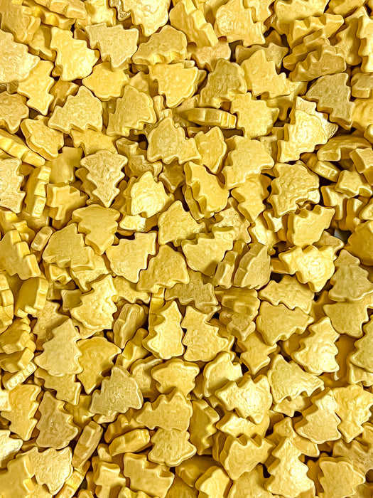 Golden Holiday Tree Edible Shaped Candy Sprinkles