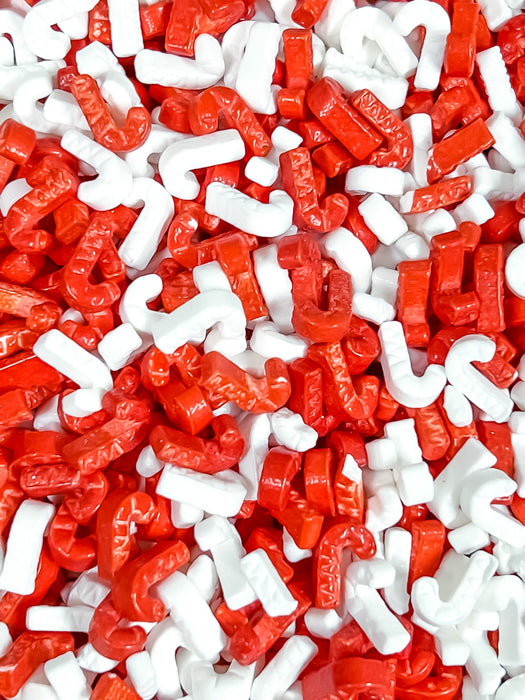 Candy Cane Shaped Candy Sprinkles