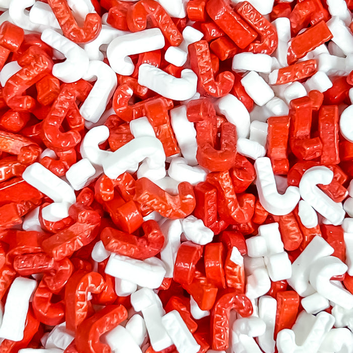 Candy Cane Shaped Candy Sprinkles