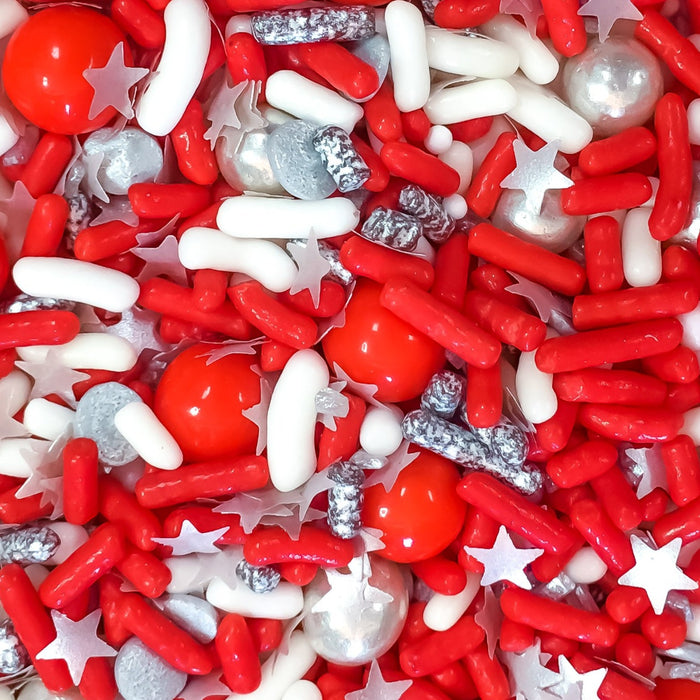 Stars & Chic Sprinkle Mix (Red) - 4oz