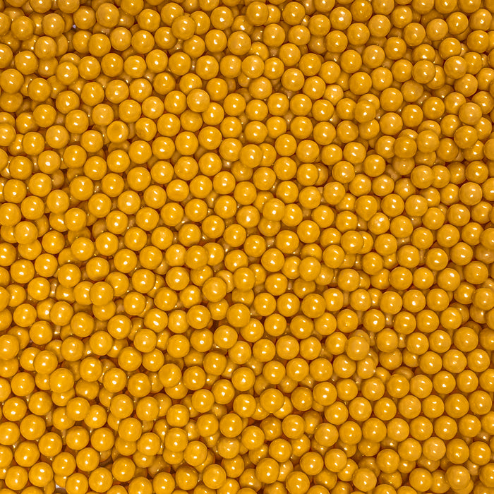Edible Sugar Pearls (Gold) - 4oz