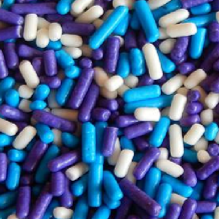 Turquoise White Purple Frozen Winter Cake Pop Cookie Cupcake Cakes Edible Confetti Decorations Sprinkles Desert Jimmies Toppers 6oz