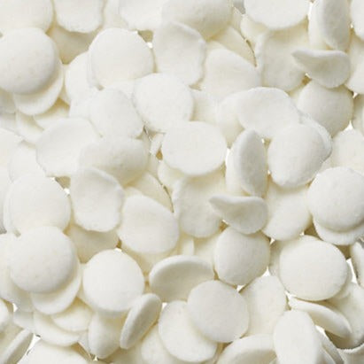 White Edible Sequin Confetti Sprinkles Quins for Cakes and Cupcakes 4 oz