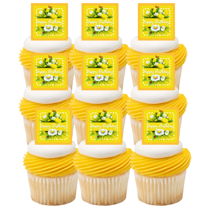 Daisies Edible Picks - 24ct
