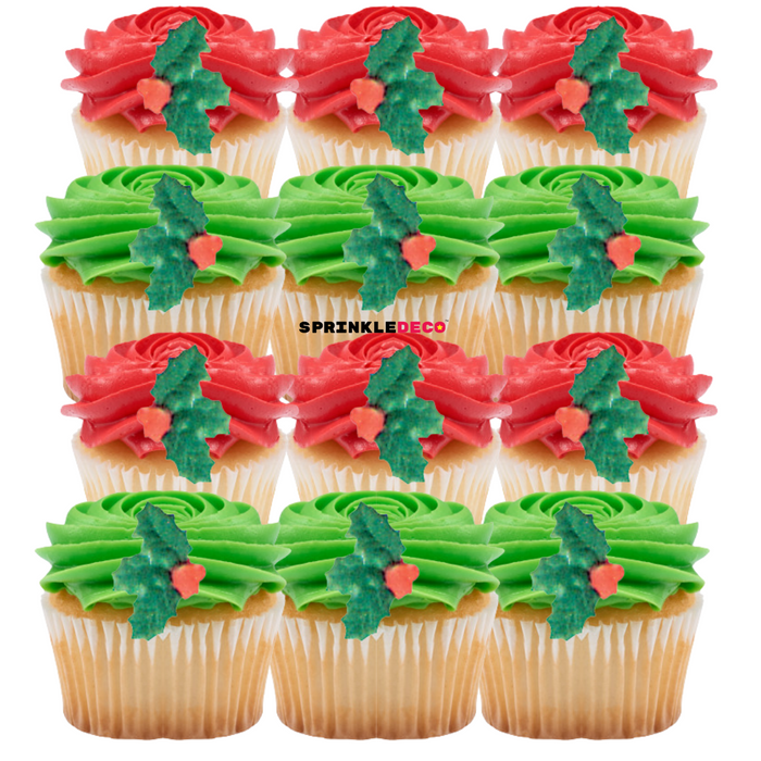 Holly Decorative Sugars - 12ct