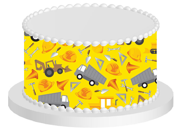 Trucks Edible Cake Decoration Wrap