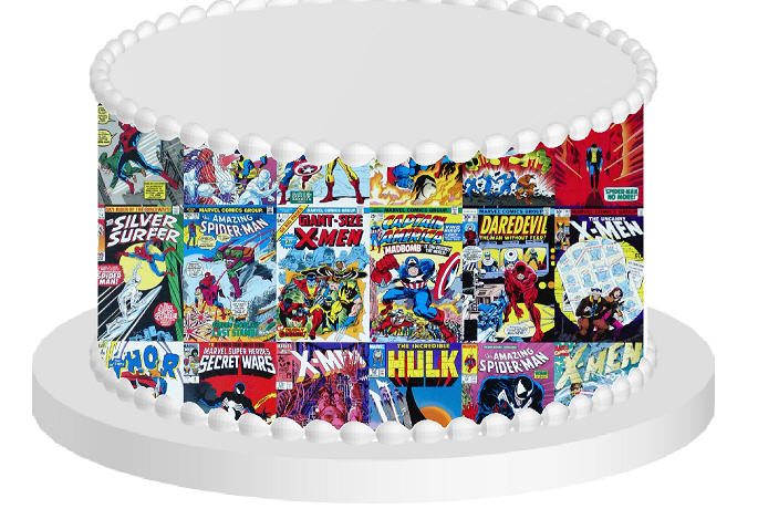 Comic Books Edible Cake Decoration Wrap