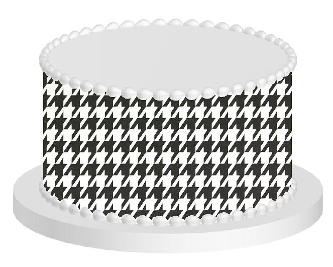 Houndstooth Edible Cake Decoration Wrap