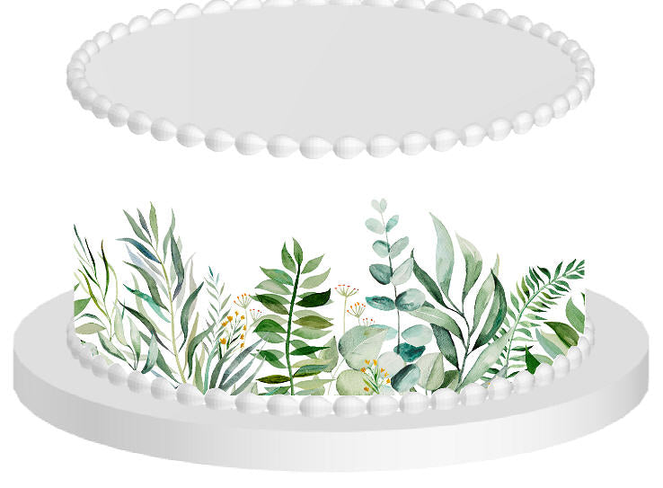 Greenery Edible Cake Decoration Wrap