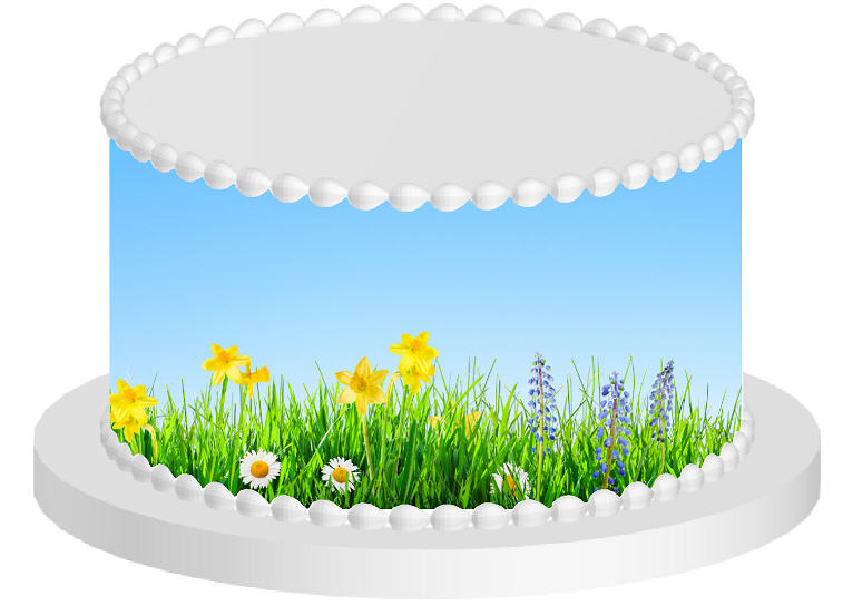 Sunshine Field Edible Cake Decoration Wrap