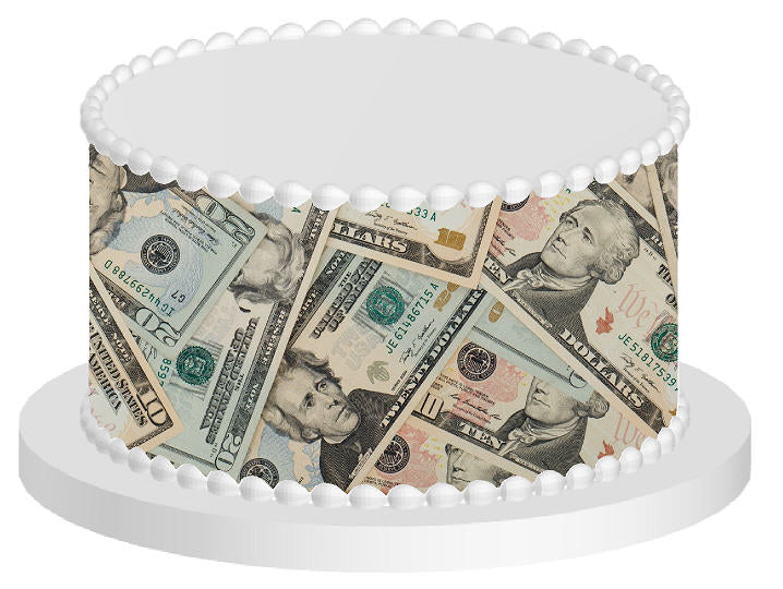 $10 $20 Money Edible Cake Decoration Wrap