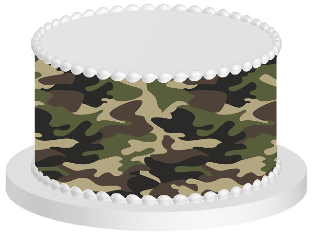 Camouflage Edible Cake Decoration Wrap