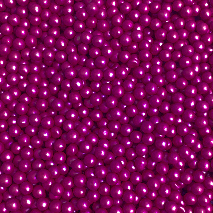 Edible Sugar Pearls (Burgundy) - 4oz