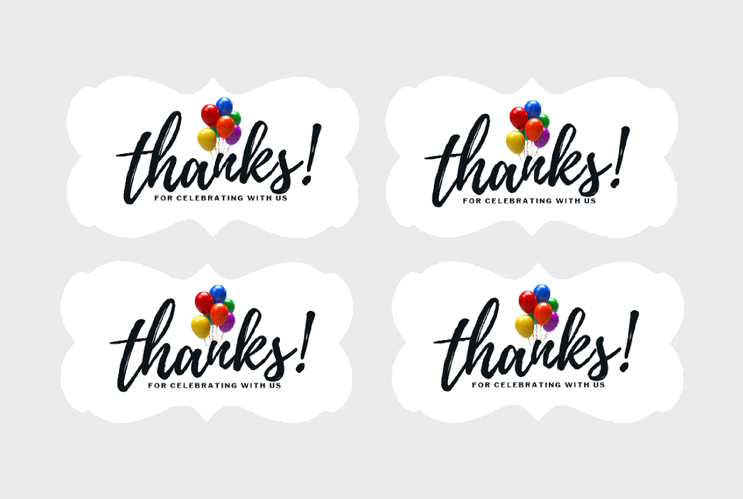 Decorative Paper Stickers 48ct (Bright Balloons)