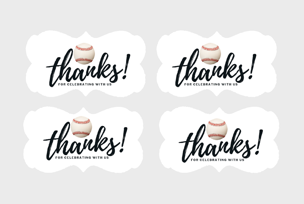Decorative Paper Stickers 48ct (Baseball)