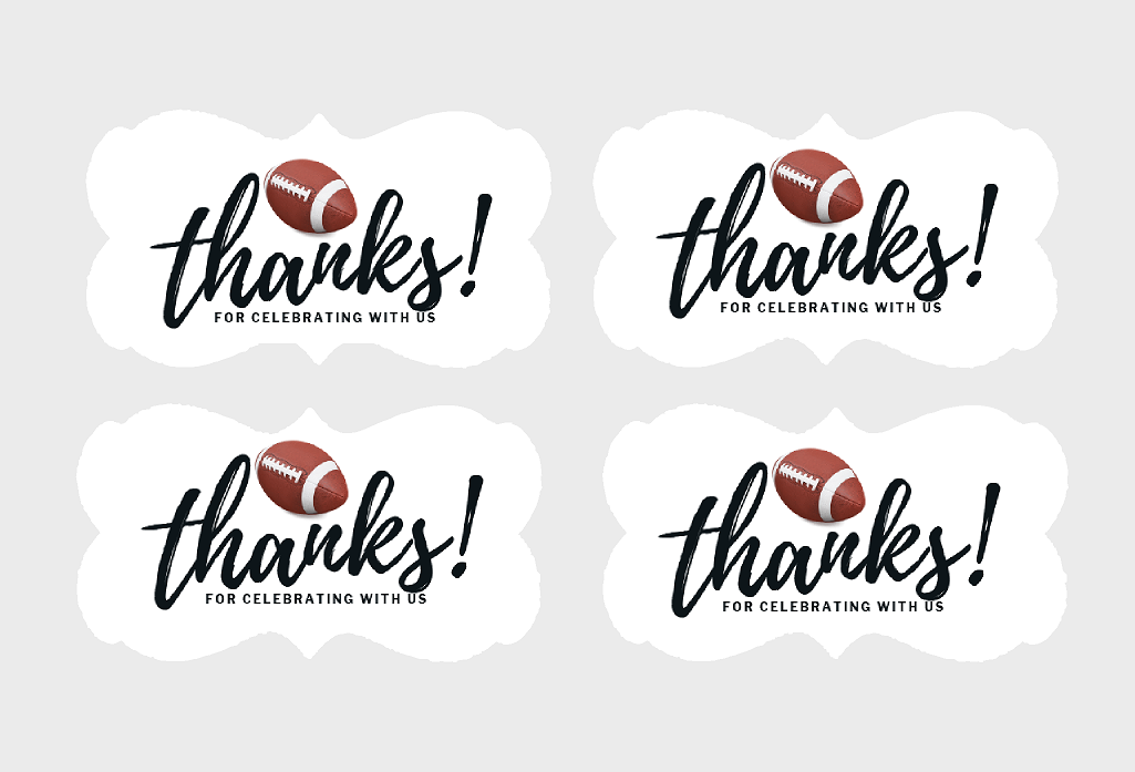 Decorative Paper Stickers 48ct (Football)